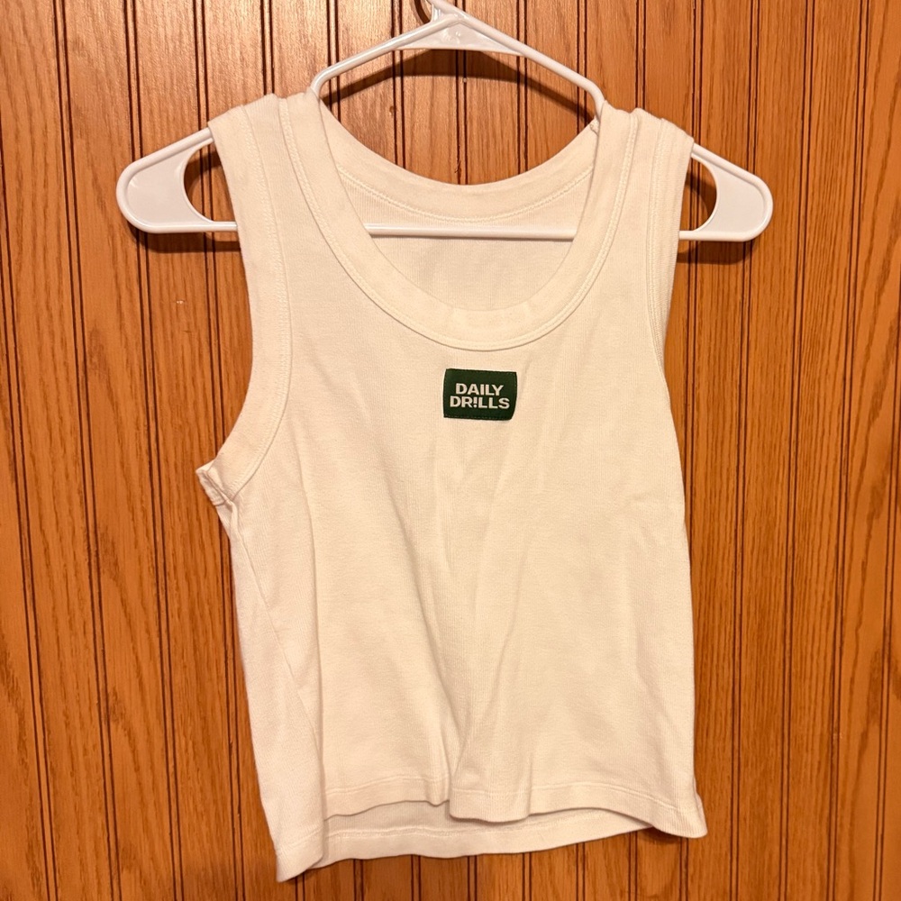 Daily Drills White Tank Top M/L